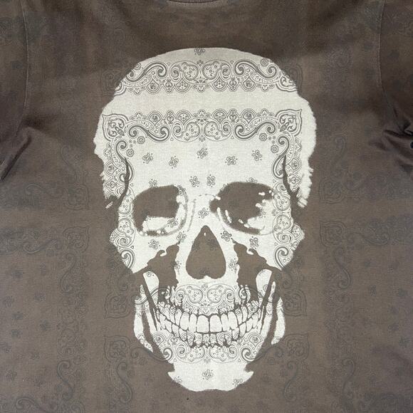 Number Nine AW07 Paisley Skull Tee - Picture 3 of 8